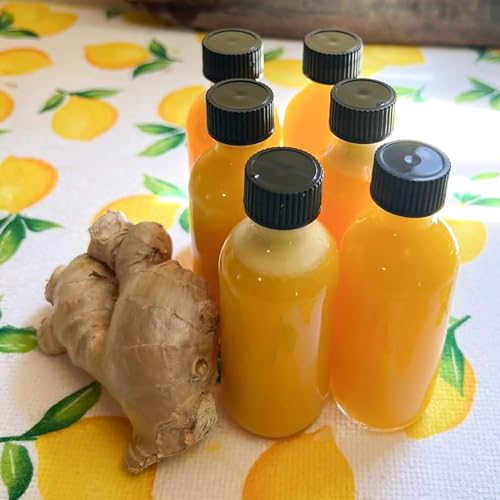 6Pack 2oz Glass Shot Bottles with Caps and Funnels, Boston Round Glass Bottles, Leakage-Proof Ginger Shots Bottles, Wellness Shot Glass Bottles, Suitable for DIY Essential Oils, Juice, Whiskey - color: clear, size: 6