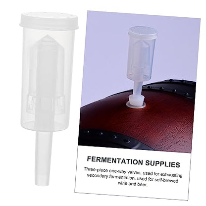 3-Piece One-Way Valve Set for Brewing Plastic Stopper Check Valve for Beer and Wine Fermentation Suitable for Homebrewing Supplies