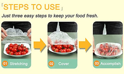 HangYu 200Pcs Bowl Covers Elastic Food Fresh Keeping Bag Dish Sealing Wrap Covers Sourdough Bread Proofing Basket Banneton Lids