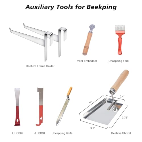 MayBee Beekeeping Supplies Bee Keeper Starting Kit 20 Pcs Beekeeping Tool Kit Bee Smoker Kit,Bee Keeping Supplies-All Starter Kit