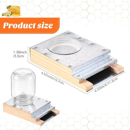 Colingmill 4 Pcs Light Wood Feeder for Hive Front Beehive Entrance Feeders Bee Watering Station Feeding Equipment Beekeeper Drinking Tool Beekeeping Equipment for Feeding Water or Sugar Syrup