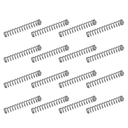 uxcell 50Pcs 304 Stainless Steel Compression Springs, 0.5mm x 4mm x 25mm Small & Tiny Pen Spring for Home Repair & DIY, Workshop & Industrial Use, (Silver Tone) - size: 4mmx25mm