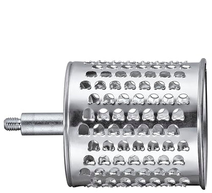 Zassenhaus Classic Drum Grater, Manual Kitchen Grater, Painted Metal, Beech Wood, Stainless Steel, Suction Base, 2 Grating Drums and Pestle, Can be Used as Vegetable Cutter, Cheese Grater and Slicer - color: Cream