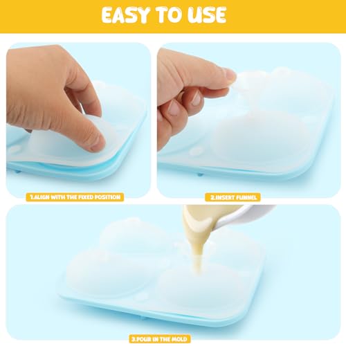 1-Pack 3D Mango Molds Silicone Set with 2 Funnels, Premium Food-Grade Chocolate Molds for Mousse, Pudding, Candy & Baking Flexible & Reusable for Easy Release & Dishwasher Safe