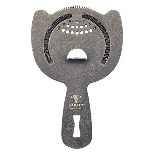 Barfly Heavy-Duty Spring Bar Strainer, Vintage Black - color: Vintage Black