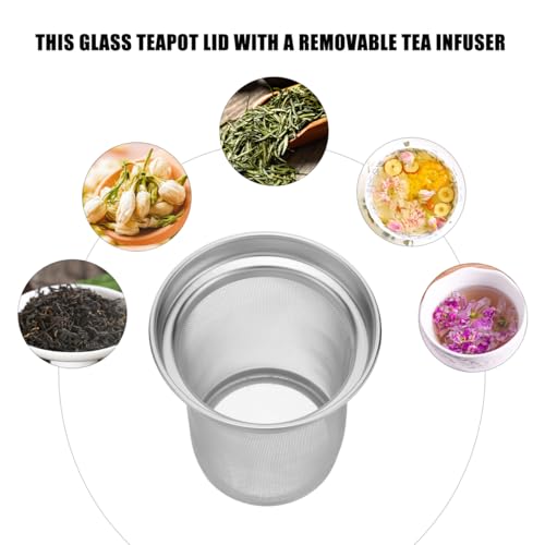 Kichvoe Stainless Steel Tea Infuser for Loose Leaf Tea Fine Mesh Filter Strainer Reusable Metal Teapot Infuser 3.58X3.18X3.18 Inches Home and Restaurant Brewing