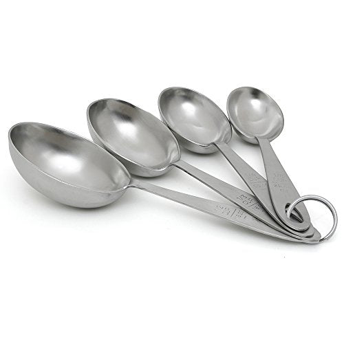 Lindy's MPC4 4-Piece Stainless Steel Measuring Scoop Set,Silver, 9 inches long - size: 9 inches long