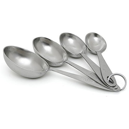 Lindy's MPC4 4-Piece Stainless Steel Measuring Scoop Set,Silver, 9 inches long - size: 9 inches long