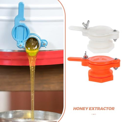 UPKOCH 2pcs Honey Gate Valve for Extractor Bucket Plastic Honey Spout Tap for Efficient Beekeeping Easy to Clean and Install Suitable for Small and Large