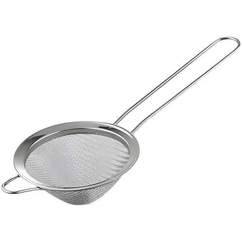 3-Piece Stainless Steel Fine Mesh Strainer Set - Conical Tea & Cocktail Filter for Loose Leaf, Food, Bar Use - Ergonomic Durable Kitchen Colander Tool
