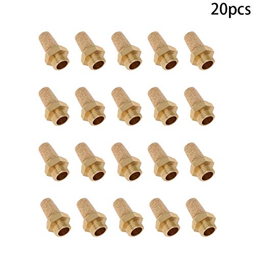 Othmro 20pcs Brass Hex Socket Pipe Fitting, Female Thread Hose Adapter Connector Fit for 0.37" Tubes Pipe Plug Fitting Assortment Set for Garden Pipe Pneumatic Solenoid Valve Gold - size: 20pcs 9.5mm/0.37"