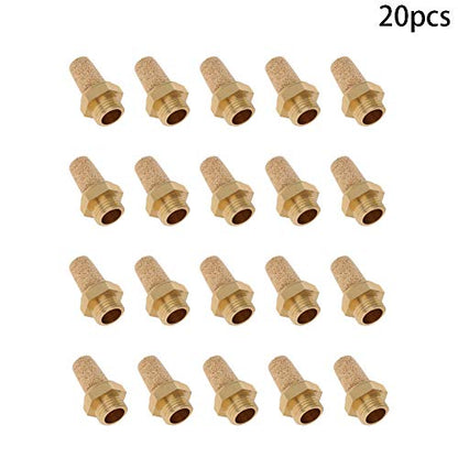 Othmro 20pcs Brass Hex Socket Pipe Fitting, Female Thread Hose Adapter Connector Fit for 0.37" Tubes Pipe Plug Fitting Assortment Set for Garden Pipe Pneumatic Solenoid Valve Gold - size: 20pcs 9.5mm/0.37"