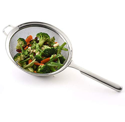 Norpro, 10" KRONA Stainless Steel Double Mesh Strainer, Silver - size: 10"