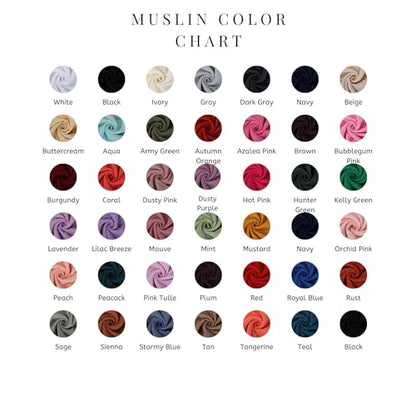 100% Cotton Double Gauze Muslin Fabric by The Yard - Crinkle, Swaddle, Cheesecloth - Choose from 40 Colors (Buttercream)