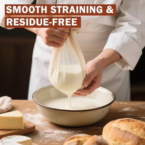 8-Pack Extra Large Cheese Cloths, 20x20 Inch Reusable Cotton cheese cloth bag for straining, Lock-Edged, Food Grade for Nut Milk, Yogurt, Cooking & Juicing