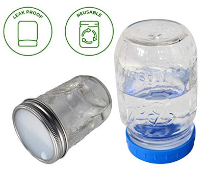 Leak Proof Platinum Silicone Sealing Lid Inserts/Liners for Mason Jars (10 Pack, Regular Mouth) - size: Regular Mouth