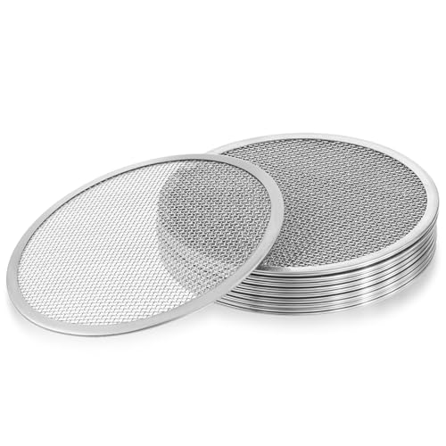 10 Pack Stainless Steel Screen Filter Strainer Lid for 86mm Wide Mouth Mason Jar, Sprouting Lids, Mason Jar Sprouting Lids, Regular Mouth Mesh Bean Sprout Sieve Lids for Bean, Alfalfa, Broccoli