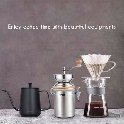Easyworkz Gooseneck Pour Over Coffee Kettle 30 fl oz with Thermometer Stainless Steel Hand Drip Coffee Pot With Long Narrow Spout,Suitable for Induction Cookers - color: Black