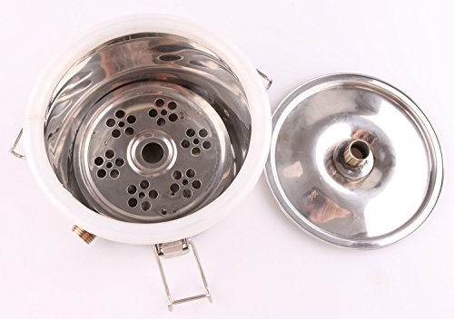 Spare Parts for 3 Pots Moonshine Still/Distiller/Brewing Kit: Stainless Middle/Spice/Fruit Pot & Bellows Pipes (fit 2 Gallon 10 Litres Distiller) - size: fit 2 Gallon 10 Litres Distiller