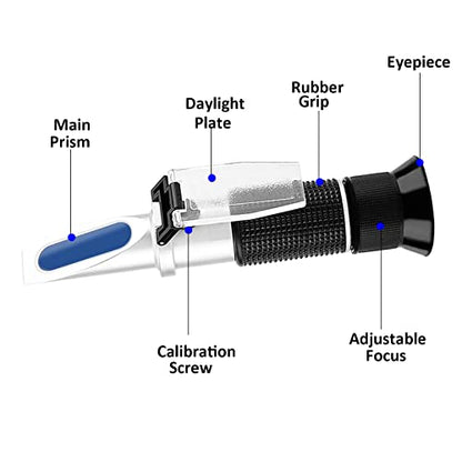 DEF Refractometer for Measuring Diesel Exhaust Fluid Concentration of Diesel Engines Refractometer 0-40% AdBlue Urea Concentration Refractometer with ATC Automatic Temperature Compensation - color: DEF Refractometer 0~40%