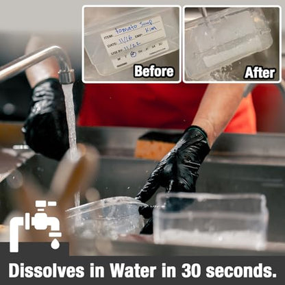 Dissolvable Food Labels, 2x3, Perfect for Commercial Kitchen, Restaurant, Catering Use, 250 Count