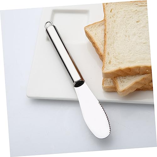 Alipis 2pcs Stainless Steel Cream Spatula Butter Spreader Cheese Knife for Cake Icing and Pastry Kitchen Gadget for Food Shops and Catering Silver