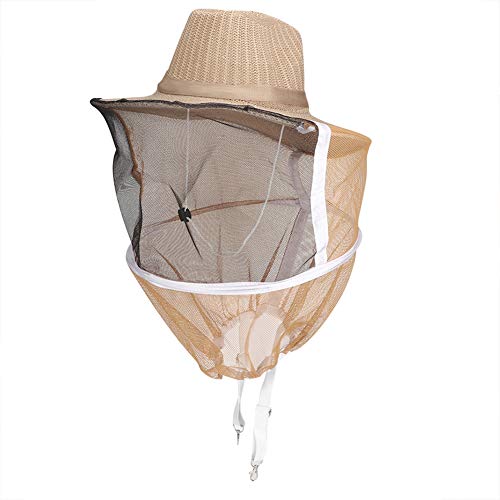 HERCHR Beekeeper Beekeeping Hat, Beekeeping Veil Hat with High Visibility Veil for Bee Keeping Supplies, Face Head Protector