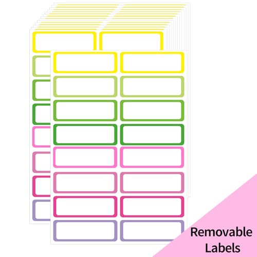 STARLIBOO Removable Labels, Removable Colored Labels Stickers,1x3 Inch Rectangular Stickers, Water/Oil/Tear Resistant for Food Containers/Classroom/Storage (8 Colors, 240 Labels) - color: Colors, size: 1*3 inch- 240 PCS
