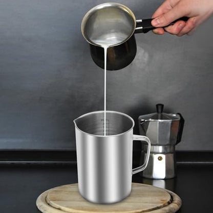 Kichwit Large Stainless Steel Measuring Cup, Liquid Metal Measuring Cup with Handle, 34oz / 1000ml / 4 Cups - size: Large, 34 oz (1000 ml, 4 cups)