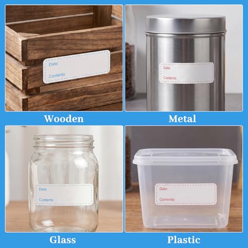 Thboxes 2 Rolls 600 Pieces Removable Freezer Labels, 1 x 3 Inch Food Labels Stickers for Refrigerator and Freezer Food Labeling, Dating Containers, Bags and Jars - color: 600 Pcs Red & Blue