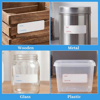 Thboxes 2 Rolls 600 Pieces Removable Freezer Labels, 1 x 3 Inch Food Labels Stickers for Refrigerator and Freezer Food Labeling, Dating Containers, Bags and Jars - color: 600 Pcs Red & Blue
