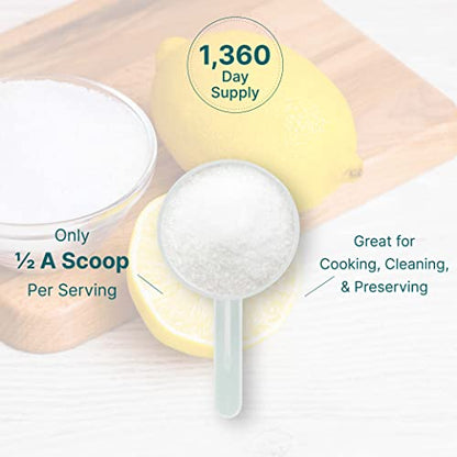 Citric Acid 6 Pounds | Fine Granular Powder, Food Grade, Bulk Supply – Potent Anhydrous Form – Versatile Flavor Enhancer, Preservative, Cleaning, & Homemade Bath Bombs – Additive Free, Non-GMO