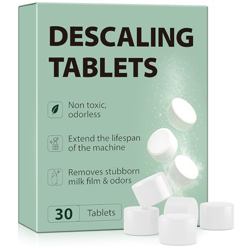 Descaling Tablets Descaler, 30 Count, Compatible with Momcozy, Baby Brezza Bottle Washer, Warmer, Sterilizer & Formula Maker, Descaler for Milk & Limescale Removal