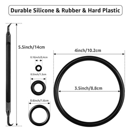 MRbrew Homebrew Gasket Set, 28 Pieces Corny Kegging Sealing O-Ring Replacement Beer Soda Washer Kit for Cornelius Keg Lid Ball Lock Keg Post Dip Tube with O-Ring Removal Tool