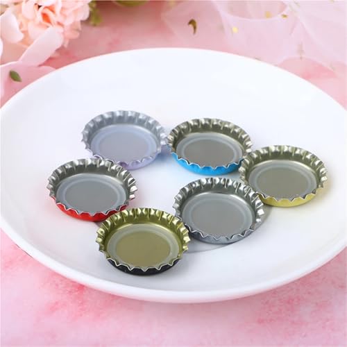 200PCS Beer Bottle Caps Tinplate Beer Bottle Caps Craft Beer Bottling Caps Oxygen Absorbing Seal Beer Bottle Caps for DIY(SV) - color: SV