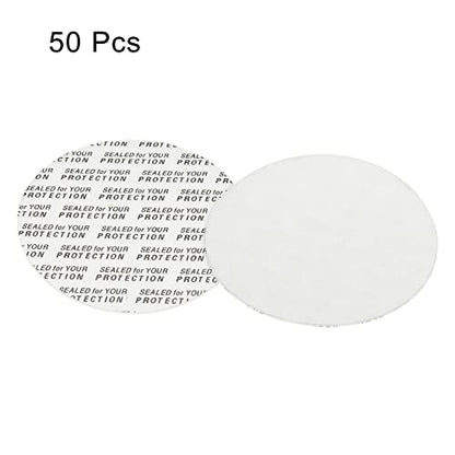 PATIKIL 51mm/2.01" Foam Lid Liner, 50Pack PS Foam Resistant Tamper Pressure Sensitive Seal for Bottle Cap Liners Seals - size: 51mm