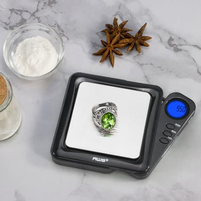 American Weigh Scales Blade Series 200g x 0.01g Digital Pocket Scale 0.01g Accuracy | Precision Mini Scale, Small Digital Gram Scale for Kitchen, Gold, Gems & Coin Scale, Smart Digital & Compact Scale - color: Black, size: 200g x 0.01g