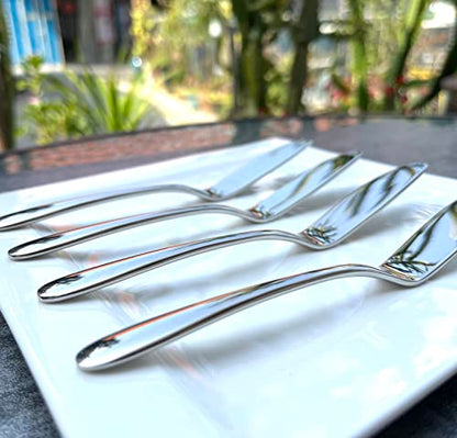 4 Pieces Set Butter knife, Pate Knife Cheese Spreader, Strong Heavy, Food Safety Material Stainless Steel 18/10, SUS 304# Strong thick handle (Silver) - color: Silver