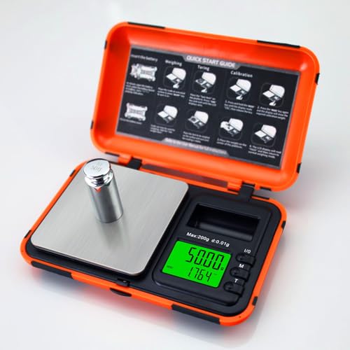 Digital Pocket Scale Precision 200g/0.01g with 50g Cal Weights,LCD Display Digital Scale Grams Ounces, Mini Jewelry Scale, Coins Scale for Gold/Silver/Gems/Food (Pocket Scale) - color: Pocket scale