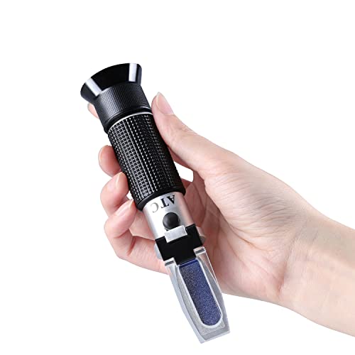 Brix Meter Refractometer 0~32%, LEERCHUANG Handheld Brix Refractometer Sugar Content Test, High Accurate Brix Measurement with ATC for Fruit Beverages & Juice - size: Brix: 0~32%