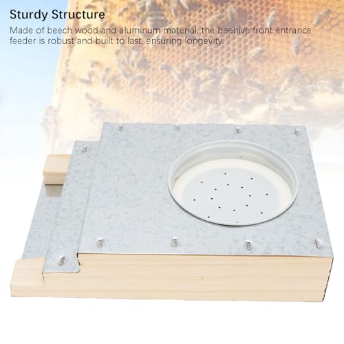 Beehive Entrance Feeders, 6.57 X 4.41 X 1.38in Wooden Bee Watering Station, Front Entrance Bee Feeder for Beekeeper Feeding Water Sugar Syrup