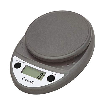 Escali Primo Digital Food Scale Multi-Functional Kitchen Scale and Baking Scale for Precise Weight Measuring and Portion Control, 8.5 x 6 x 1.5 inches, Metallic - color: Metallic