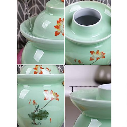 Fermentation Jar Traditional Chinese Porcelain Pickle Jar,Ceramics Fermenting Crock Kit with Water Seal Airlock Lid, Pickle Jar for Pickles Kimchi, Sauerkraut 3.5kg - size: 3.5kg