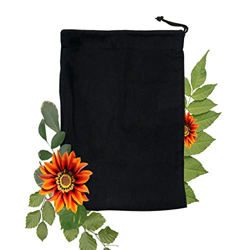Eco Green Textiles (2 x 3 inches) – Black Cotton Reusable Produce Muslin Bags – Multipurpose Drawstring Storage Pouch for Everyday Use (Pack of 25) - color: B L A C K, size: 2 x 3 inches