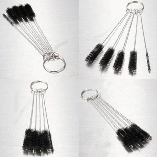 1 Pc Straw Cleaner Brushes Sets, Dringking StrawCleaner Brush Kit, Long Straw Brush with Hook, Nylon Pipe Tube Cleaner Straw Cleaning Brush for Narrow Neck Bottles Cups Tumbler, Sippy Cup (Black)