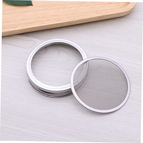 304 Stainless Mesh Sprouting Lids for Mason Jars Wide Mouth Jar Lids 4 Piece Set Versatile Use - size: Size 4