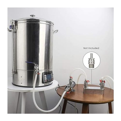Heat Exchanger,30 Plates Wort Chiller Stainless Plates Brewing Chiller with 3/4 NPT Garden Hose Thread Heat Exchanger Wort Chiller