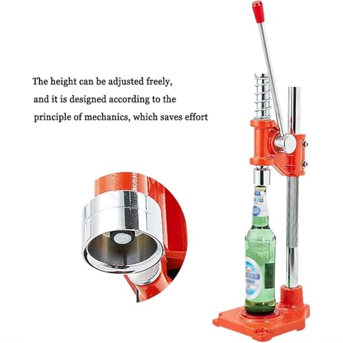Manual Beer Capping Machine, Beer Bottle Capper with Non-Slip Base, 30MM Bottle Cap Diameter and Adjustable Capping Height, No Need Electricity and Easy to Use for Home Brewing