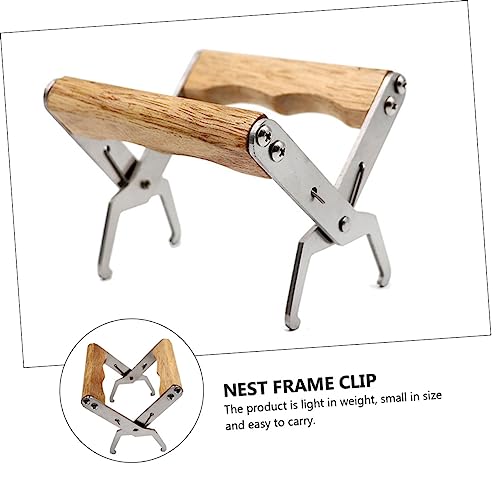 1Pc Stainless Steel Beehive Frame Grip Tool Easy to Use Honeycomb Spleen Lifter Clip for Beekeeping Essential Hive Frame Holder for Inspecting and Moving Bee