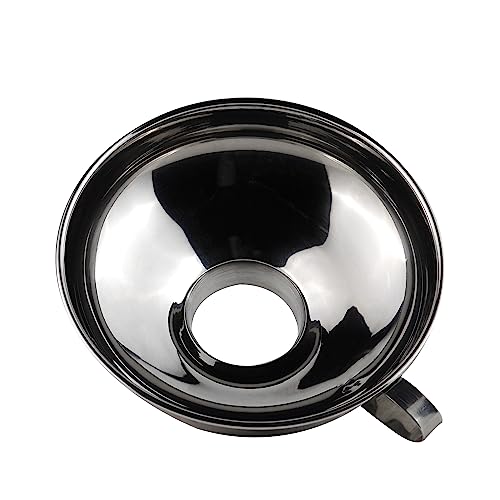 IoF 3Pcs Stainless Steel Wide Mouth Canning Funnel Set with Fine Oil Strainer, Metal Funnels for Filling Bottles Kitchen Use Large Food Grade Funnel for Mason Jar with Milk Filter Mead Kit